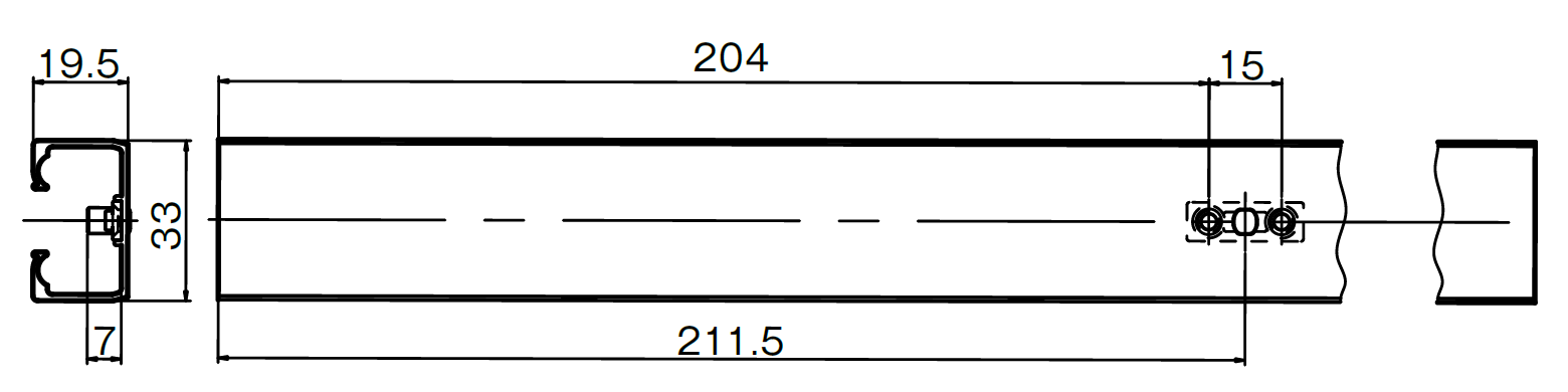 引き戸用レール 上レール NH-001 » 中尾製作所オンラインショップ