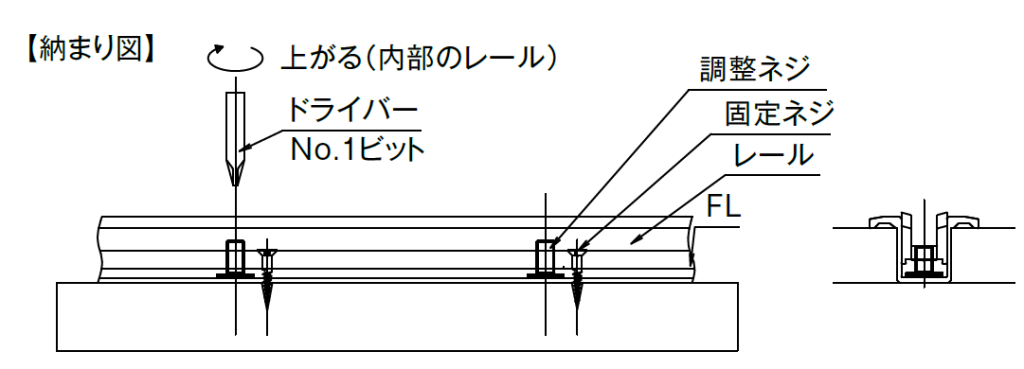 引戸レール 下レール用